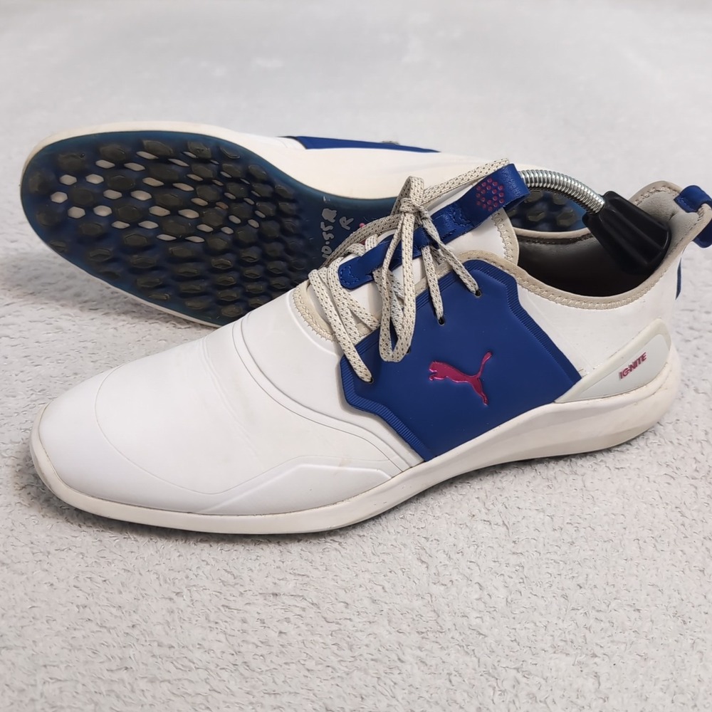 Puma - Ignite Lace Golf - US 13 Blue/White Waterproof - Spikeless Shoes